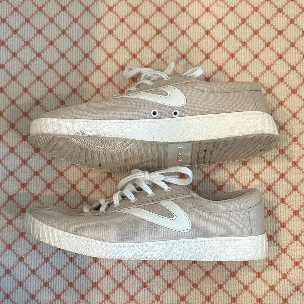 Tretorn Beige and White Women's Sneakers